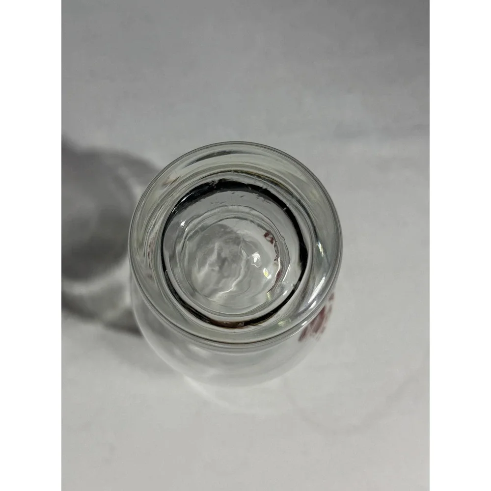 Vintage Red Lobster Hurricane Cocktail Glass Clear Heavy Base Barware Collection